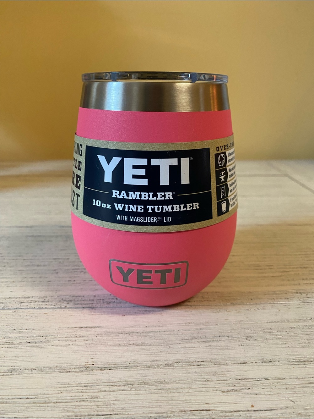 Yeti 10 oz Rambler Wine Tumbler - Tropical Pink